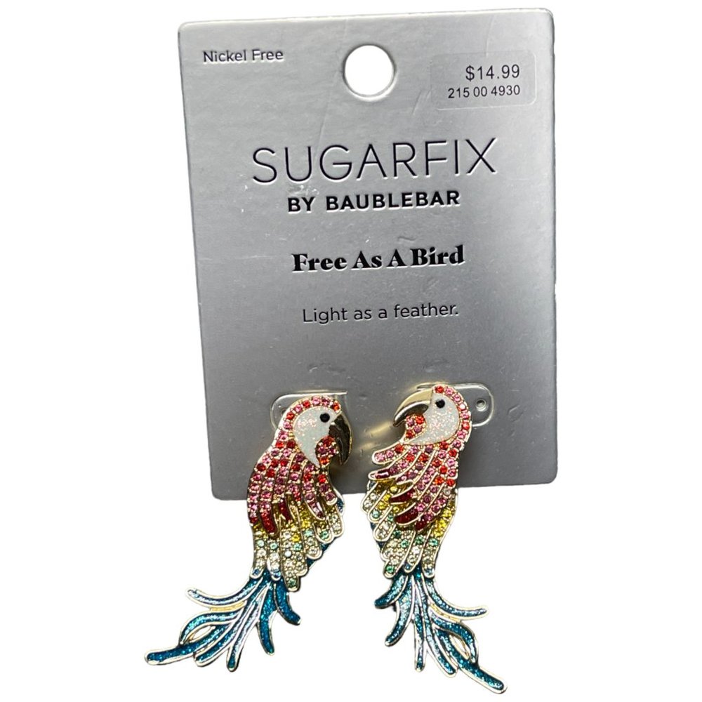 BAUBLEBAR SUGARFIX "Free As A Bird" Parrot Earrings NEW